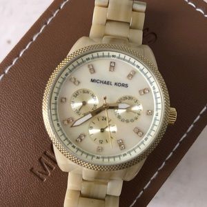Michael Kors Nude Tortoiseshell Watch